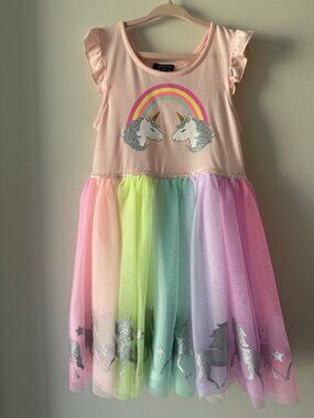 Zunie rainbow unicorn dress